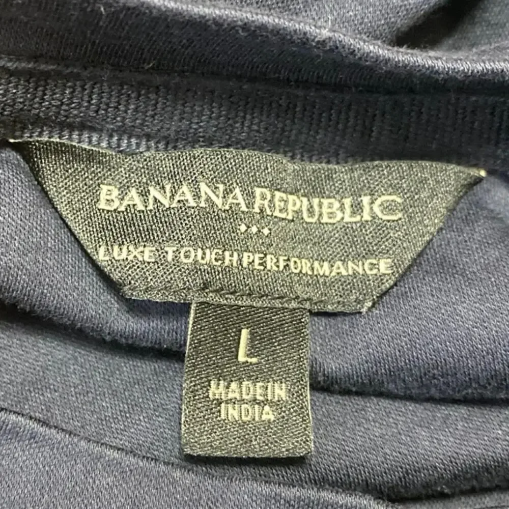 Banana Republic Luxe Touch Performance Men's Blue Short Sleeve Tee T-shirt Top L